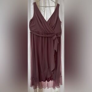 David's Bridal Asymmetrical Dress in Dusty Rose